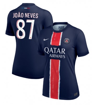 Paris Saint-Germain Joao Neves #87 Hemmatröja Kvinnor 2024-25 Kortärmad